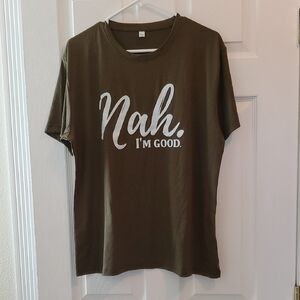 Olive Green Graphic T-Shirt